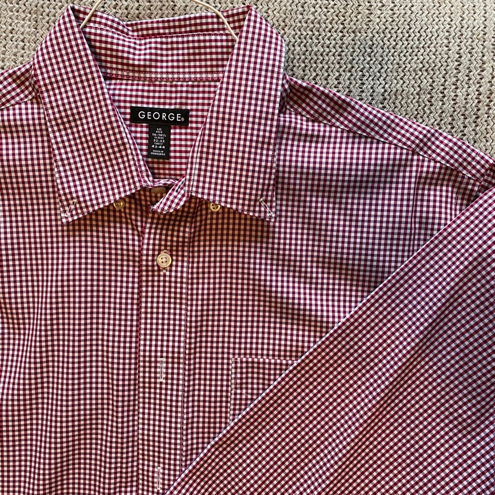 Red/White Checkered Print Long/Sleeve